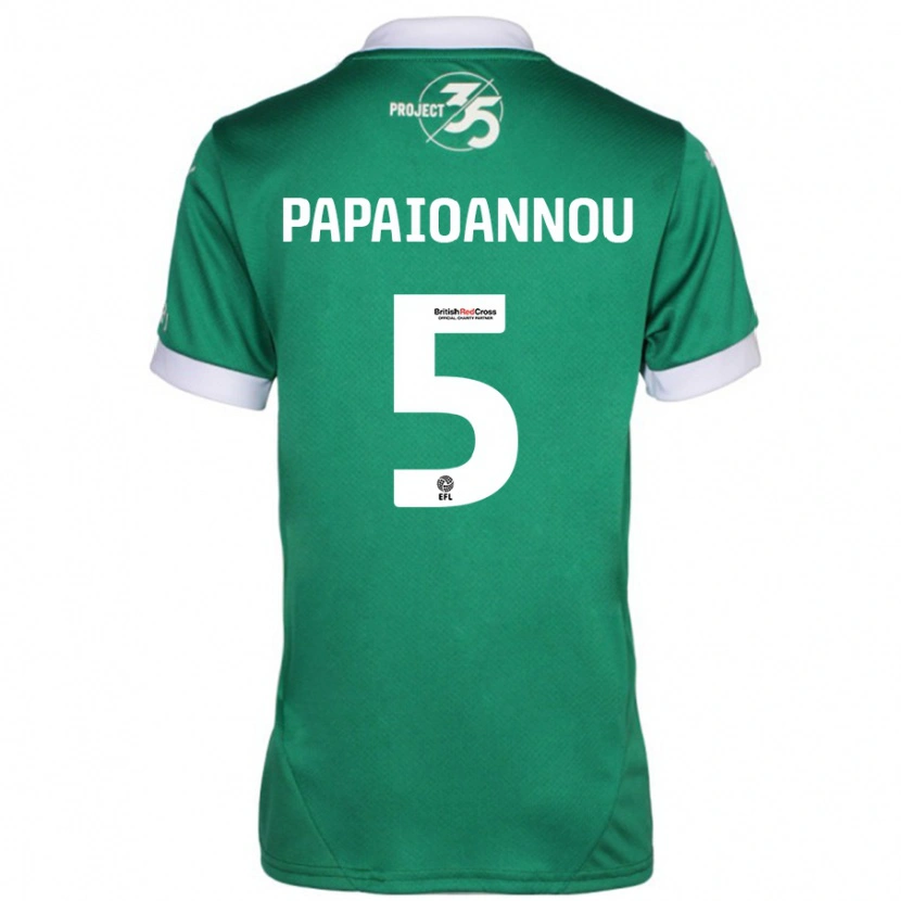 Danxen Dame Panagiota Papaioannou #5 Grønn Hvit Hjemmetrøye Drakt Trøye 2024/25 Skjorter T-Skjorte