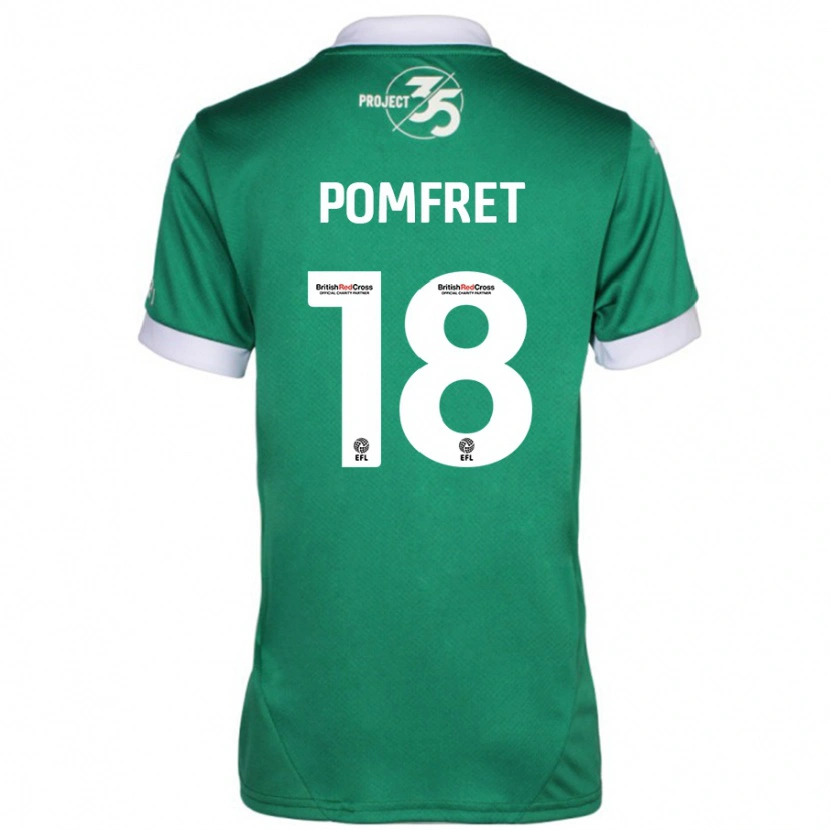 Danxen Dame Taya Pomfret #18 Grønn Hvit Hjemmetrøye Drakt Trøye 2024/25 Skjorter T-Skjorte