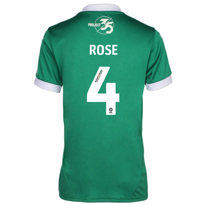Danxen Dame Jemma Rose #4 Grønn Hvit Hjemmetrøye Drakt Trøye 2024/25 Skjorter T-Skjorte