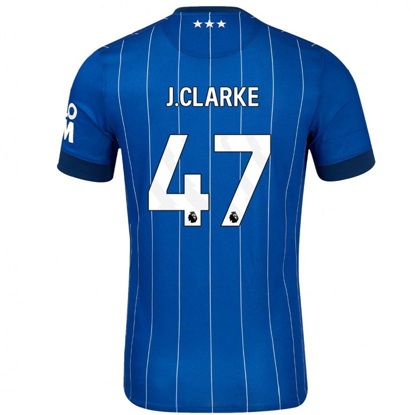 Danxen Dame Jack Clarke #47 Marineblå Hjemmetrøye Drakt Trøye 2024/25 Skjorter T-Skjorte