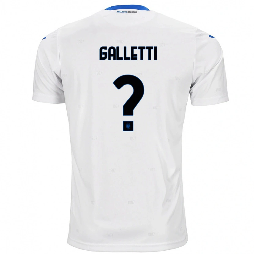 Danxen Dame Elia Galletti #0 Hvit Bortetrøye Drakt Trøye 2024/25 Skjorter T-Skjorte
