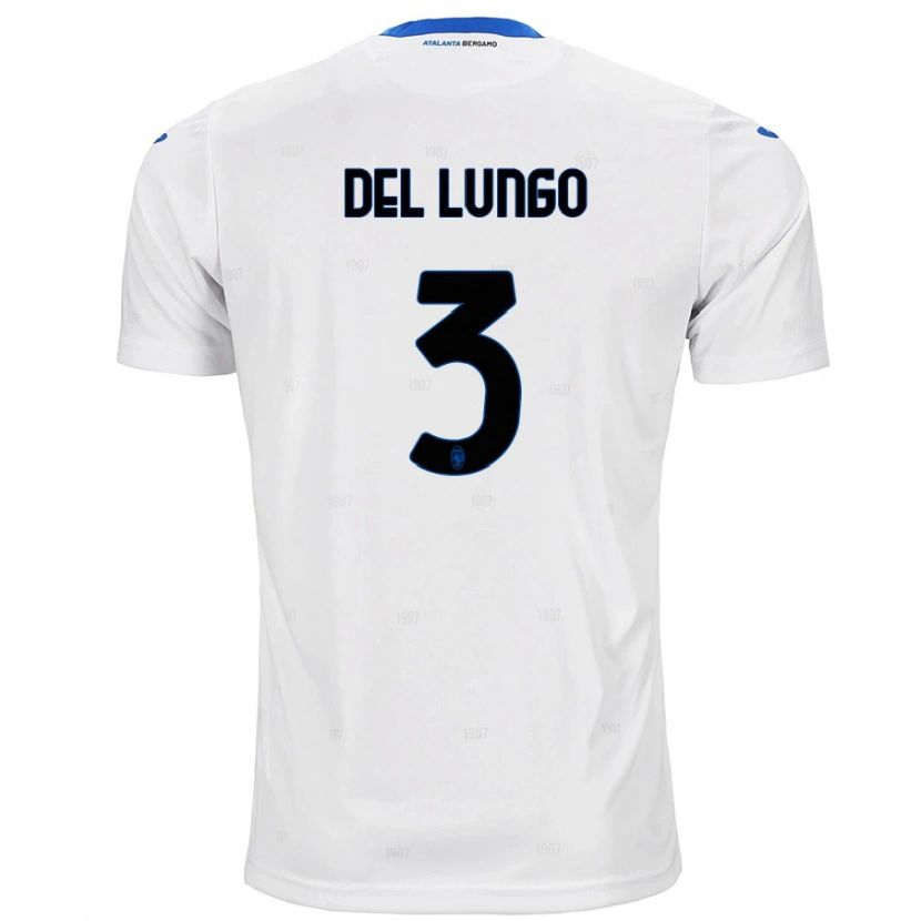 Danxen Dame Tommaso Del Lungo #3 Hvit Bortetrøye Drakt Trøye 2024/25 Skjorter T-Skjorte