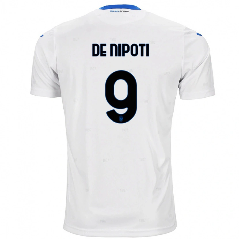 Danxen Dame Tommaso De Nipoti #9 Hvit Bortetrøye Drakt Trøye 2024/25 Skjorter T-Skjorte