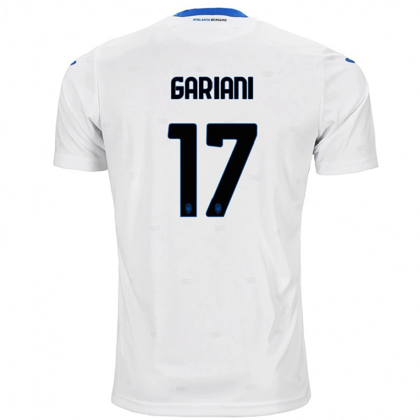 Danxen Dame Niccolò Gariani #17 Hvit Bortetrøye Drakt Trøye 2024/25 Skjorter T-Skjorte