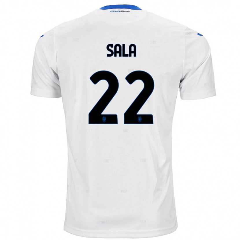 Danxen Dame Lorenzo Sala #22 Hvit Bortetrøye Drakt Trøye 2024/25 Skjorter T-Skjorte
