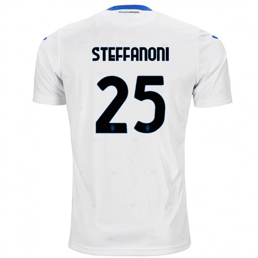 Danxen Dame Federico Steffanoni #25 Hvit Bortetrøye Drakt Trøye 2024/25 Skjorter T-Skjorte