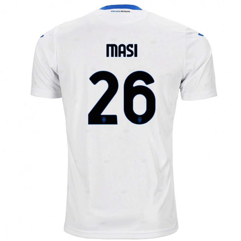 Danxen Dame Alberto Masi #26 Hvit Bortetrøye Drakt Trøye 2024/25 Skjorter T-Skjorte