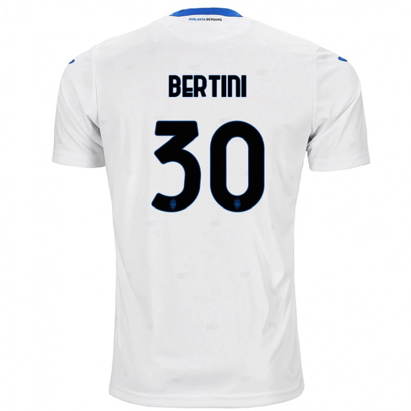 Danxen Dame Tommaso Bertini #30 Hvit Bortetrøye Drakt Trøye 2024/25 Skjorter T-Skjorte