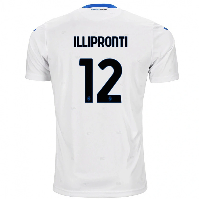 Danxen Dame Filippo Illipronti #12 Hvit Bortetrøye Drakt Trøye 2024/25 Skjorter T-Skjorte