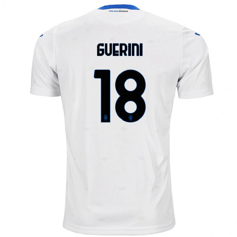 Danxen Dame Alessio Guerini #18 Hvit Bortetrøye Drakt Trøye 2024/25 Skjorter T-Skjorte