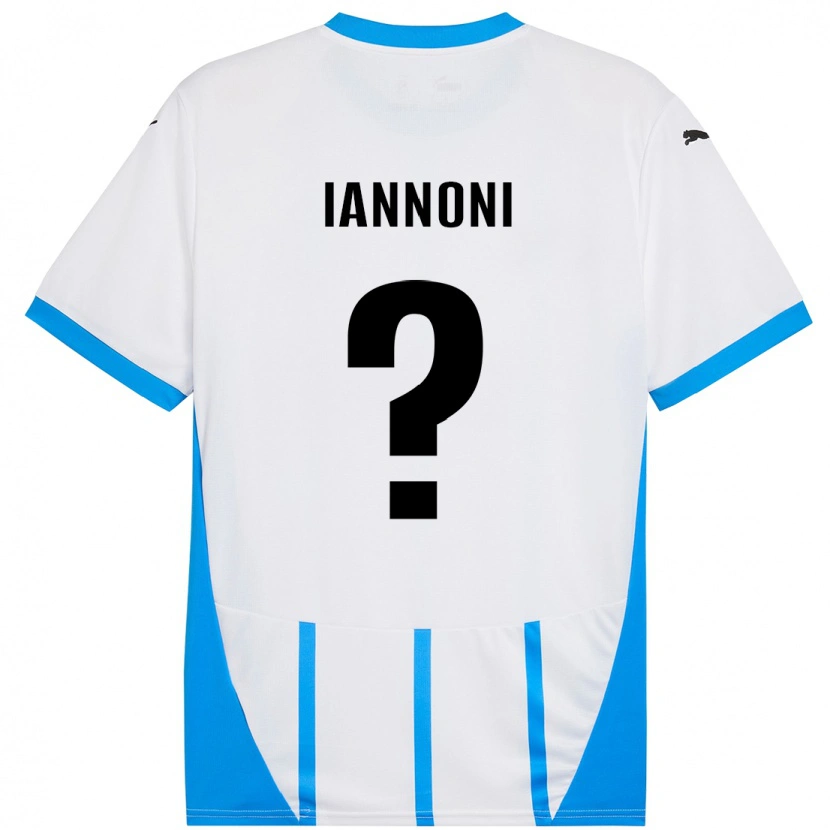 Danxen Dame Edoardo Iannoni #0 Hvit Blå Bortetrøye Drakt Trøye 2024/25 Skjorter T-Skjorte
