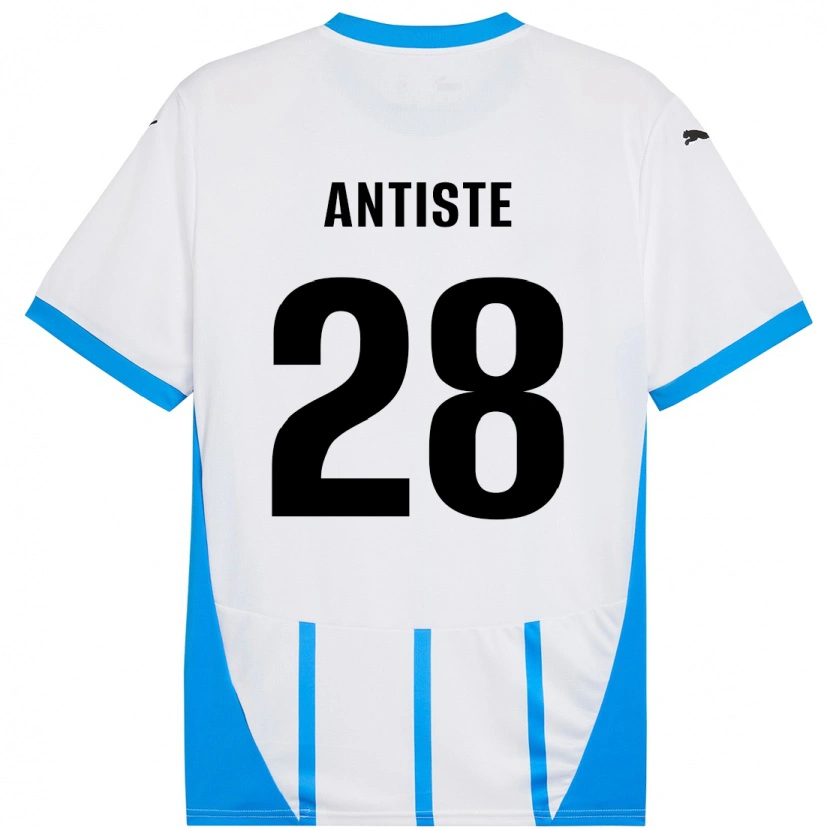 Danxen Dame Janis Antiste #28 Hvit Blå Bortetrøye Drakt Trøye 2024/25 Skjorter T-Skjorte