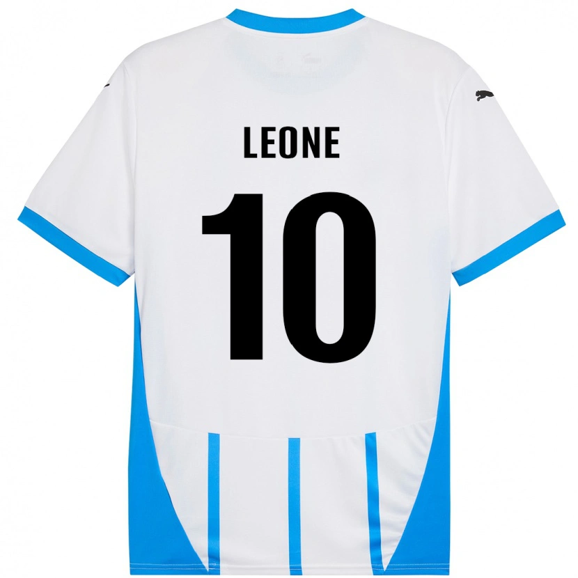 Danxen Dame Kevin Leone #10 Hvit Blå Bortetrøye Drakt Trøye 2024/25 Skjorter T-Skjorte