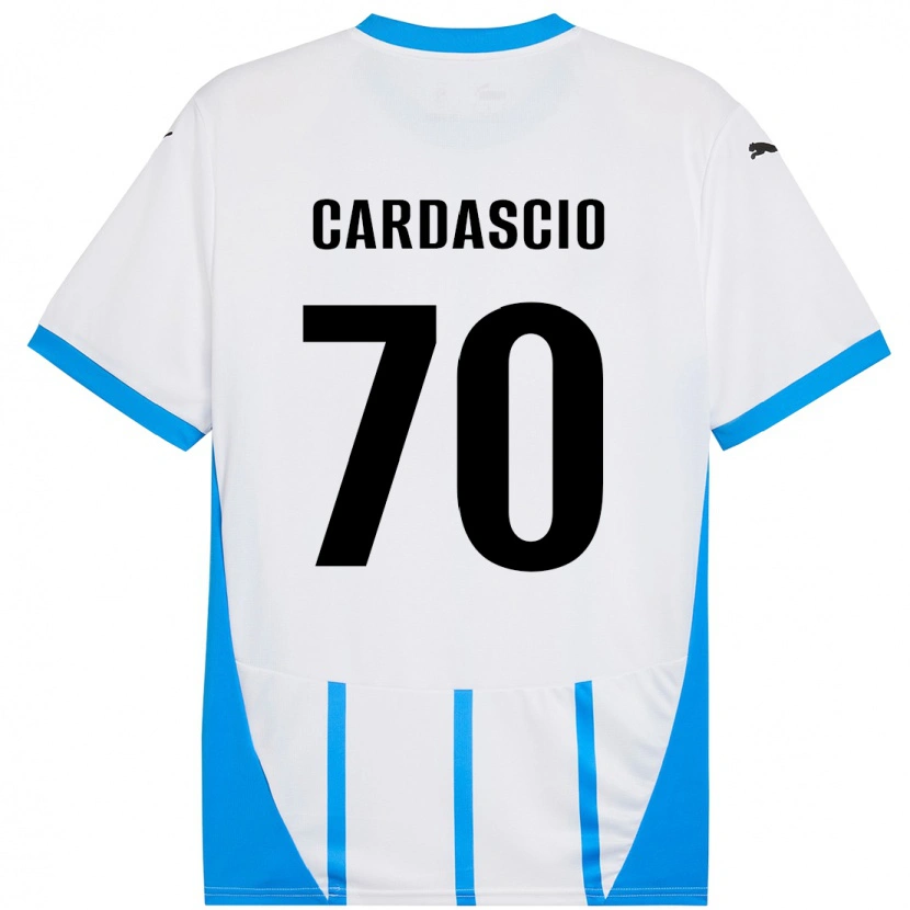 Danxen Dame Alessandro Cardascio #70 Hvit Blå Bortetrøye Drakt Trøye 2024/25 Skjorter T-Skjorte