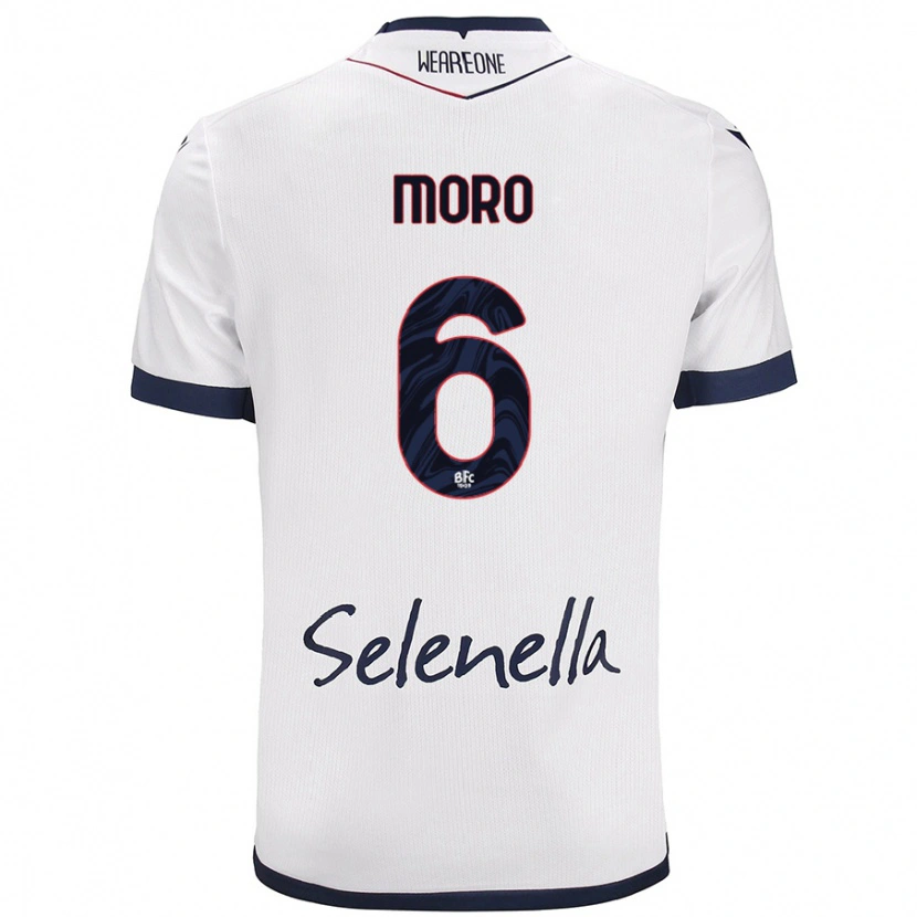 Danxen Dame Nikola Moro #6 Hvit Kongeblå Bortetrøye Drakt Trøye 2024/25 Skjorter T-Skjorte