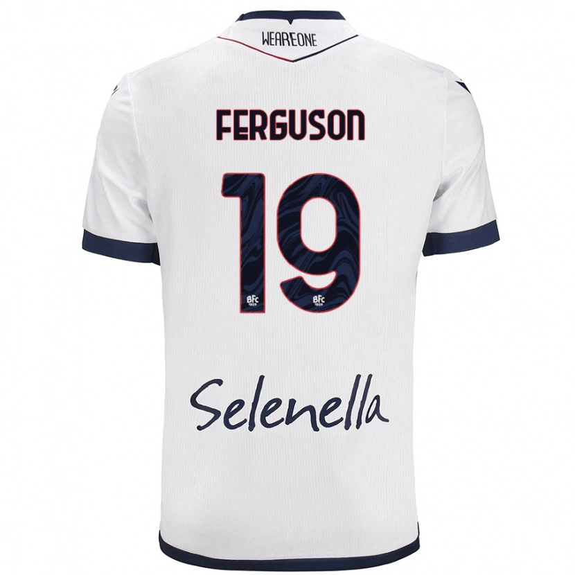 Danxen Dame Lewis Ferguson #19 Hvit Kongeblå Bortetrøye Drakt Trøye 2024/25 Skjorter T-Skjorte