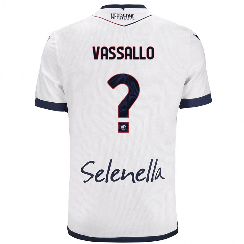Danxen Dame Giacomo Vassallo #0 Hvit Kongeblå Bortetrøye Drakt Trøye 2024/25 Skjorter T-Skjorte