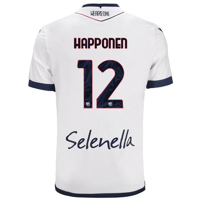 Danxen Dame Ukko Happonen #12 Hvit Kongeblå Bortetrøye Drakt Trøye 2024/25 Skjorter T-Skjorte