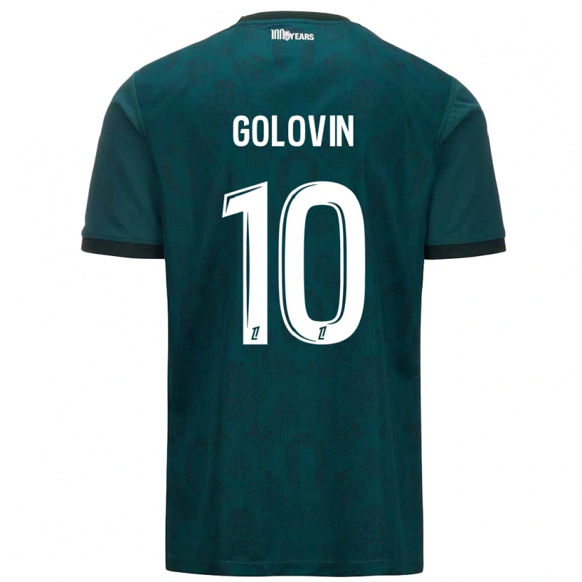 Danxen Dame Aleksandr Golovin #10 Mørk Grønn Bortetrøye Drakt Trøye 2024/25 Skjorter T-Skjorte