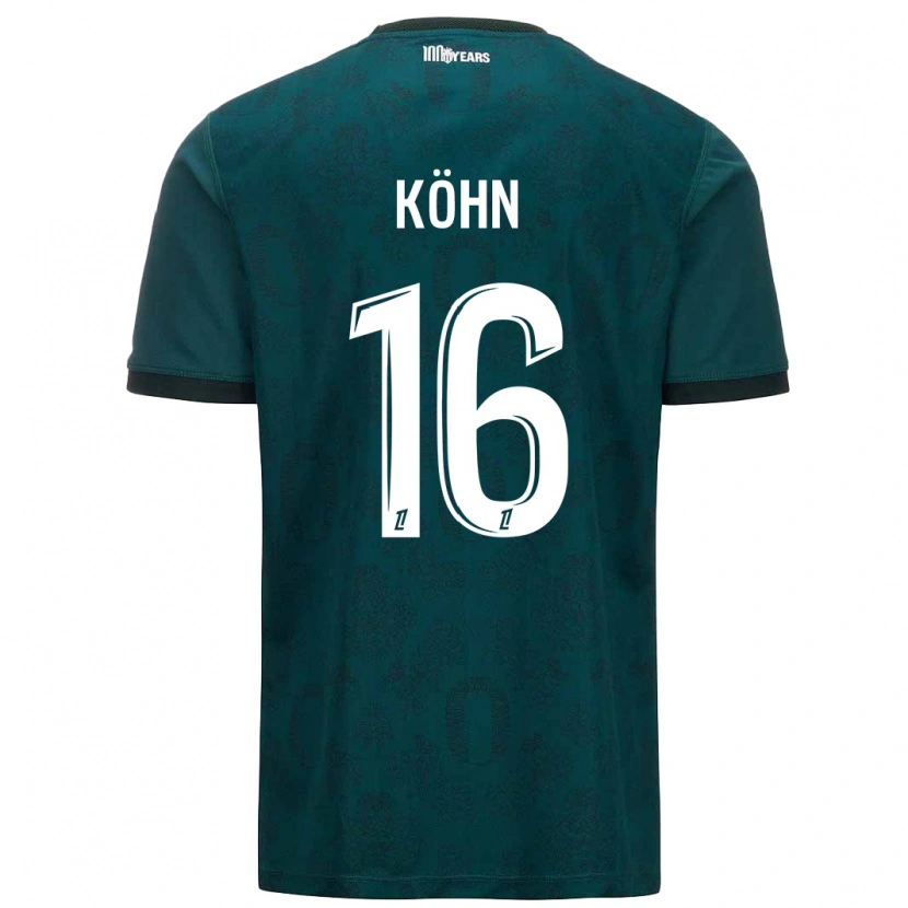 Danxen Dame Philipp Köhn #16 Mørk Grønn Bortetrøye Drakt Trøye 2024/25 Skjorter T-Skjorte