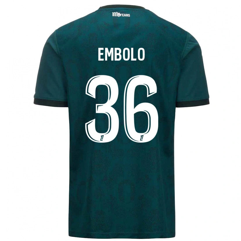 Danxen Dame Breel Embolo #36 Mørk Grønn Bortetrøye Drakt Trøye 2024/25 Skjorter T-Skjorte