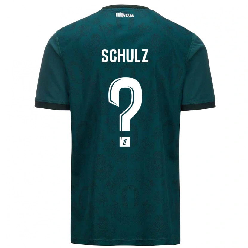 Danxen Dame Ethan Schulz #0 Mørk Grønn Bortetrøye Drakt Trøye 2024/25 Skjorter T-Skjorte