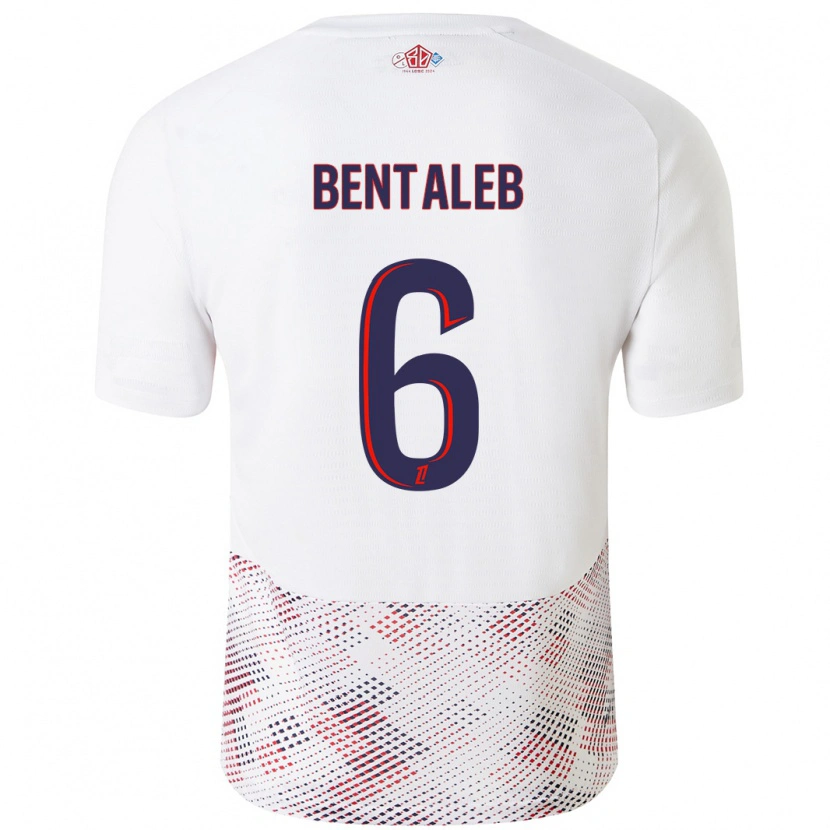 Danxen Dame Nabil Bentaleb #6 Hvit Kongeblå Bortetrøye Drakt Trøye 2024/25 Skjorter T-Skjorte