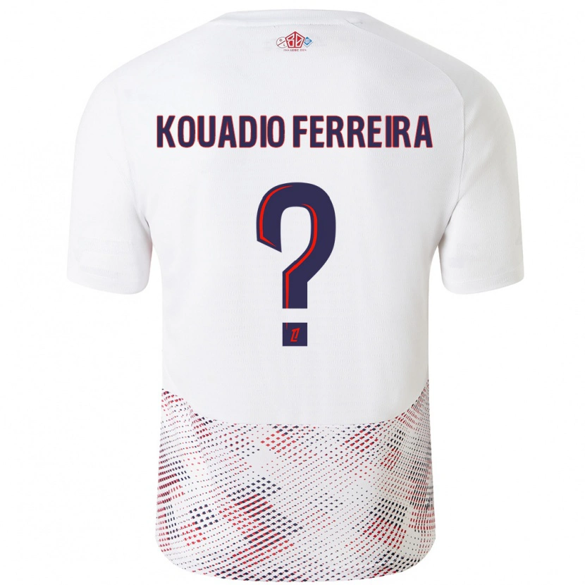 Danxen Dame Wilfrid Kouadio Ferreira #0 Hvit Kongeblå Bortetrøye Drakt Trøye 2024/25 Skjorter T-Skjorte
