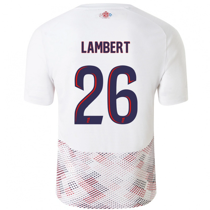 Danxen Dame Anaïs Lambert #26 Hvit Kongeblå Bortetrøye Drakt Trøye 2024/25 Skjorter T-Skjorte