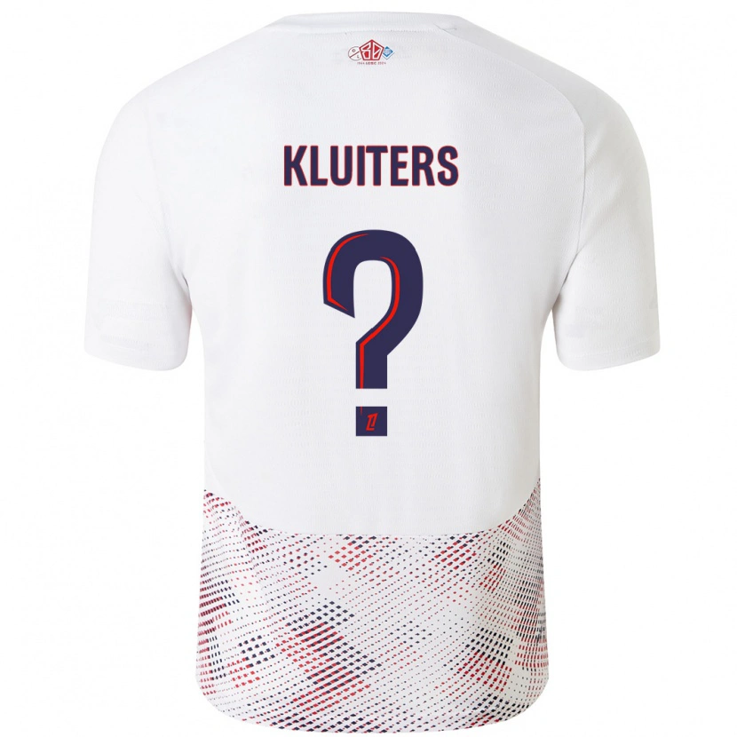 Danxen Dame Luuk Kluiters #0 Hvit Kongeblå Bortetrøye Drakt Trøye 2024/25 Skjorter T-Skjorte