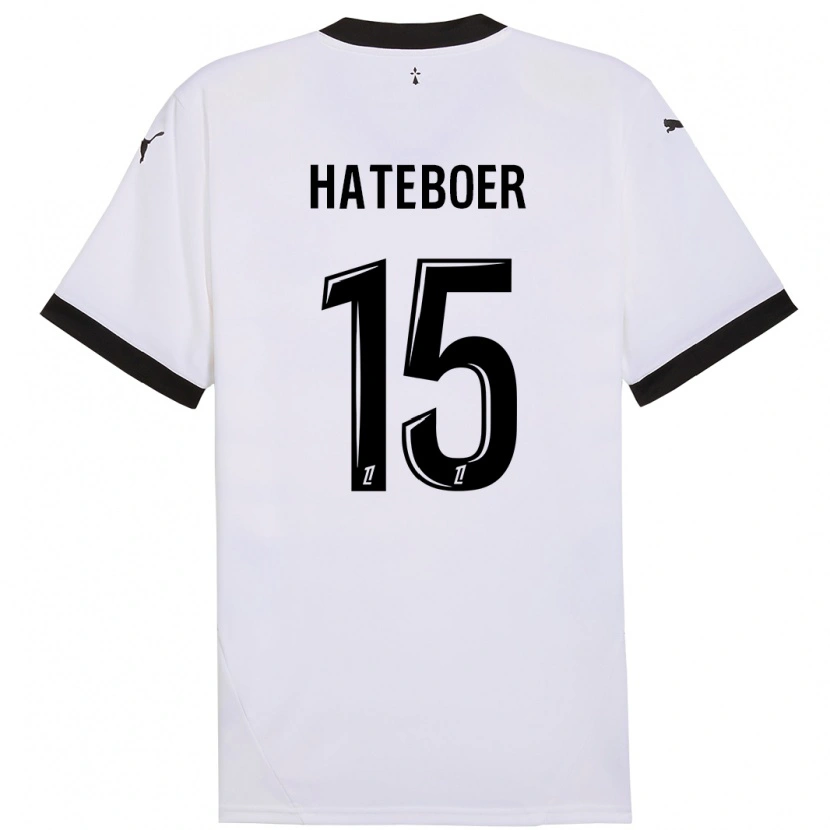 Danxen Dame Hans Hateboer #15 Hvit Svart Bortetrøye Drakt Trøye 2024/25 Skjorter T-Skjorte