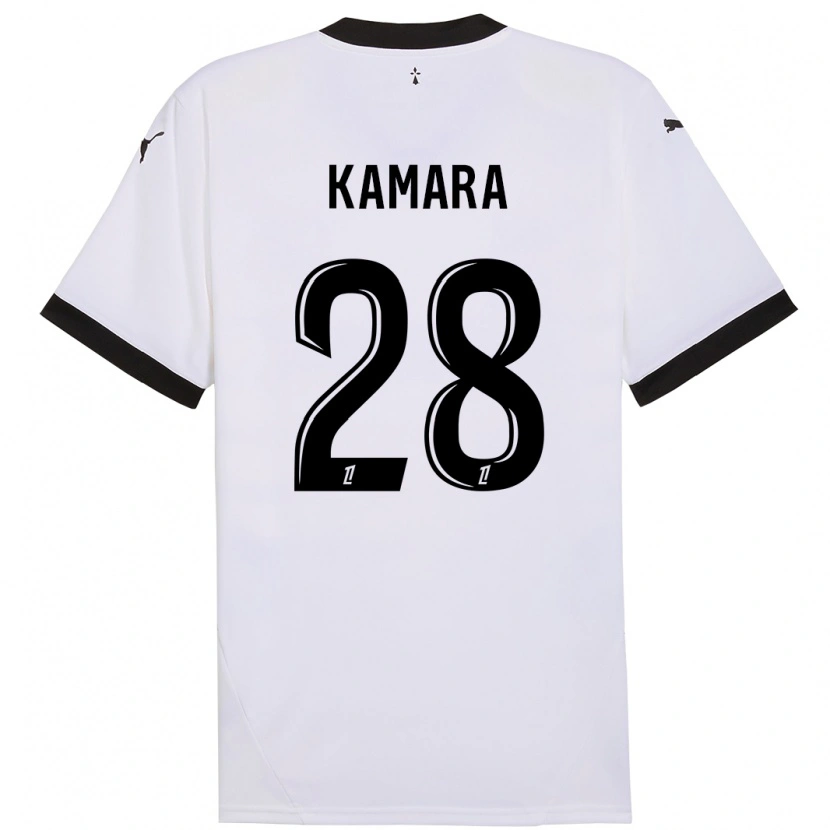 Danxen Dame Glen Kamara #28 Hvit Svart Bortetrøye Drakt Trøye 2024/25 Skjorter T-Skjorte