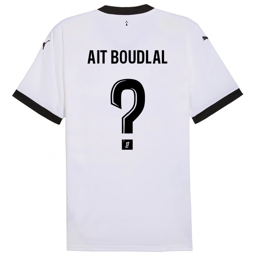 Danxen Dame Abdelhamid Ait Boudlal #0 Hvit Svart Bortetrøye Drakt Trøye 2024/25 Skjorter T-Skjorte