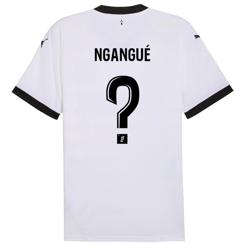 Danxen Dame Maurice Ngangué #0 Hvit Svart Bortetrøye Drakt Trøye 2024/25 Skjorter T-Skjorte