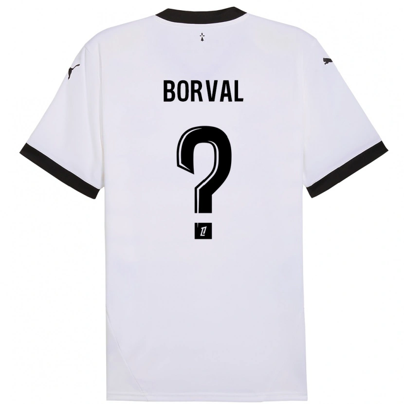 Danxen Dame Cyril Borval #0 Hvit Svart Bortetrøye Drakt Trøye 2024/25 Skjorter T-Skjorte