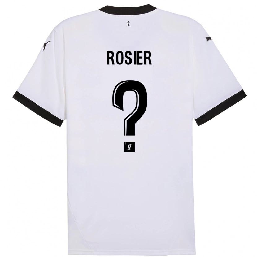 Danxen Dame Lucas Rosier #0 Hvit Svart Bortetrøye Drakt Trøye 2024/25 Skjorter T-Skjorte