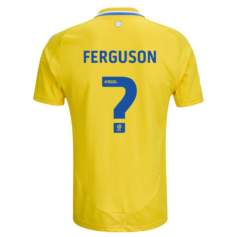 Danxen Dame Connor Ferguson #0 Gul Blå Bortetrøye Drakt Trøye 2024/25 Skjorter T-Skjorte