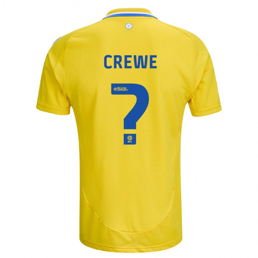 Danxen Dame Charlie Crew #0 Gul Blå Bortetrøye Drakt Trøye 2024/25 Skjorter T-Skjorte