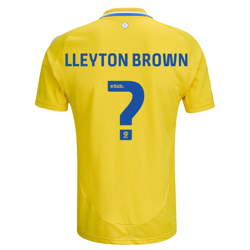 Danxen Dame Lleyton Brown #0 Gul Blå Bortetrøye Drakt Trøye 2024/25 Skjorter T-Skjorte