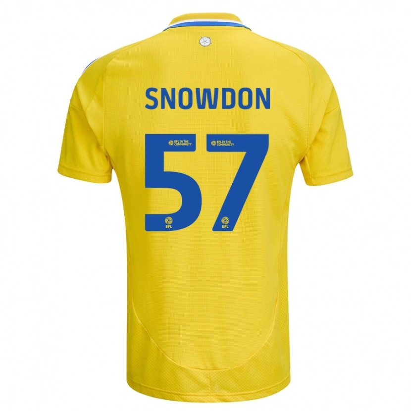Danxen Dame Joe Snowdon #57 Gul Blå Bortetrøye Drakt Trøye 2024/25 Skjorter T-Skjorte