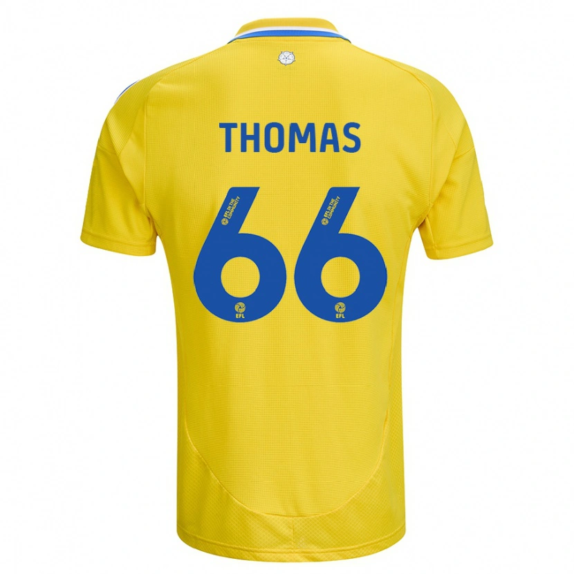 Danxen Dame Luca Thomas #66 Gul Blå Bortetrøye Drakt Trøye 2024/25 Skjorter T-Skjorte