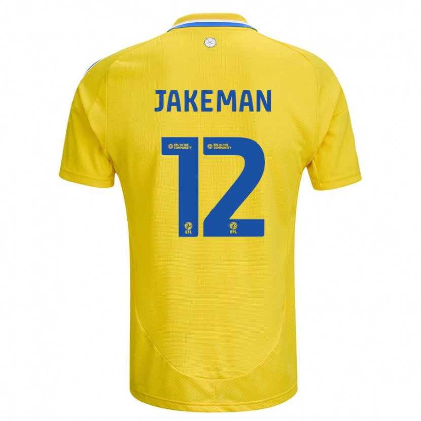 Danxen Dame Harriet Jakeman #12 Gul Blå Bortetrøye Drakt Trøye 2024/25 Skjorter T-Skjorte
