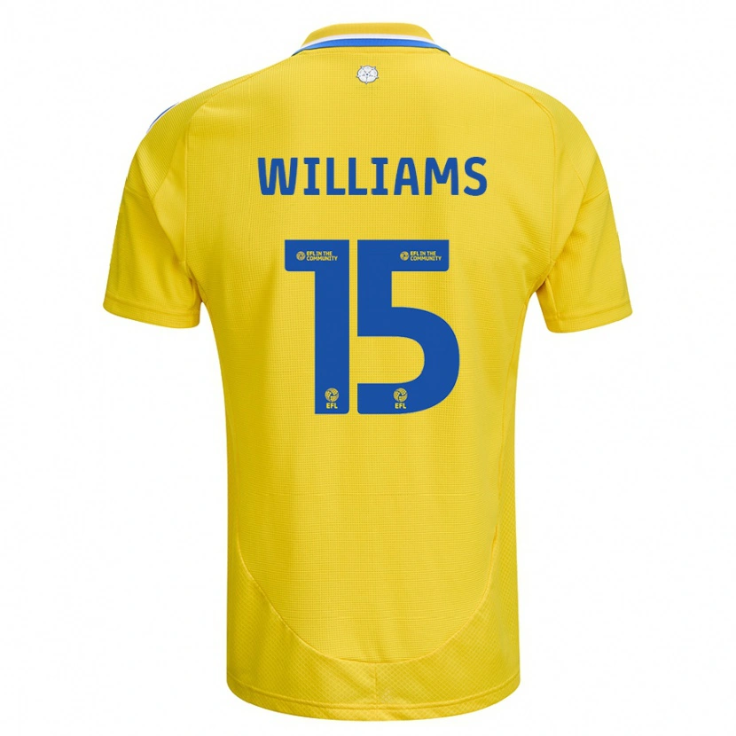 Danxen Dame Paige Williams #15 Gul Blå Bortetrøye Drakt Trøye 2024/25 Skjorter T-Skjorte