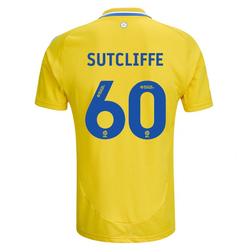 Danxen Dame Harvey Sutcliffe #60 Gul Blå Bortetrøye Drakt Trøye 2024/25 Skjorter T-Skjorte