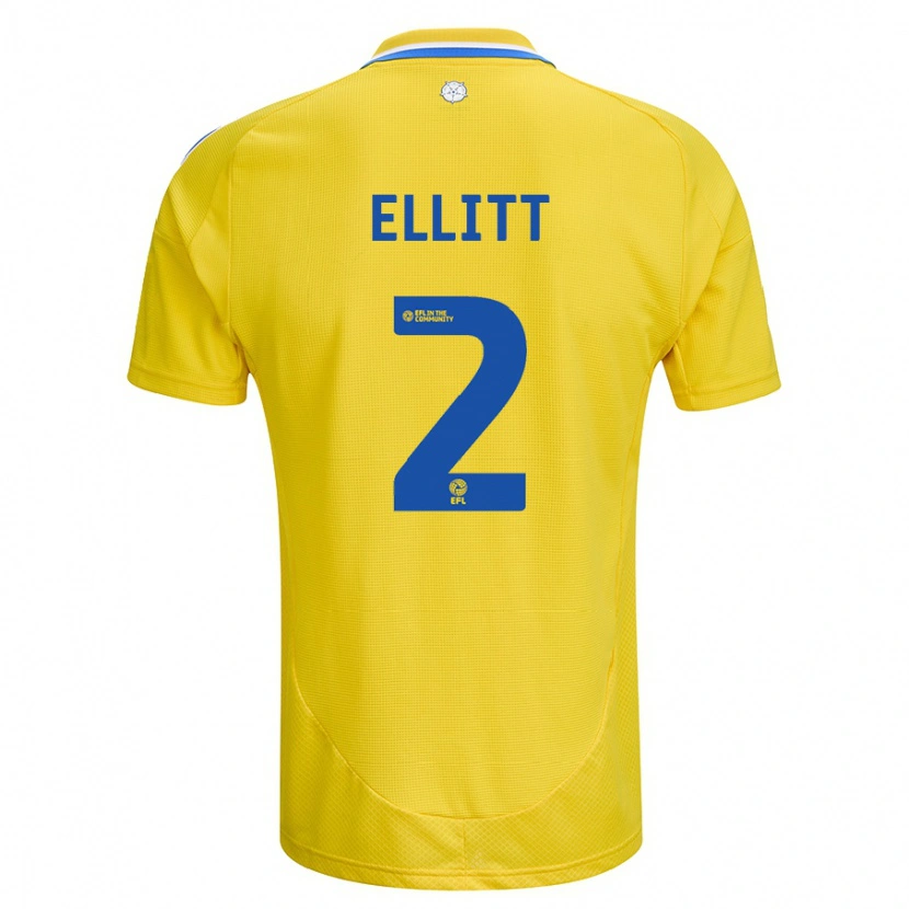 Danxen Dame Izzy Ellitt #2 Gul Blå Bortetrøye Drakt Trøye 2024/25 Skjorter T-Skjorte