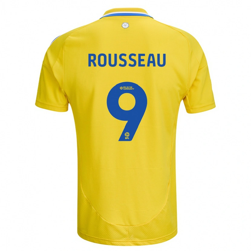 Danxen Dame Jess Rousseau #9 Gul Blå Bortetrøye Drakt Trøye 2024/25 Skjorter T-Skjorte