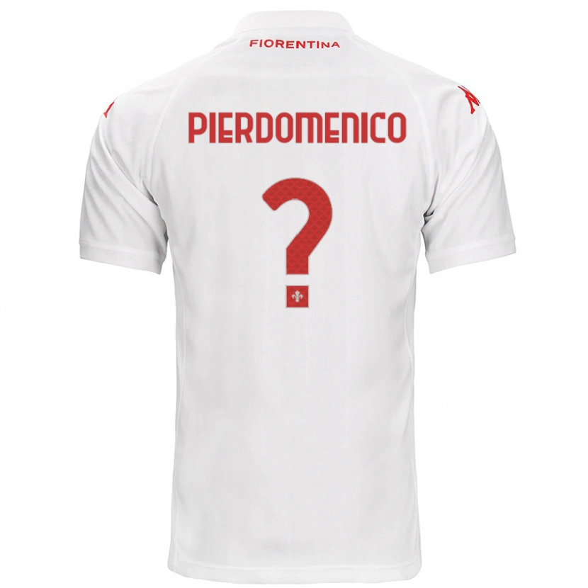 Danxen Dame Jacopo Di Pierdomenico #0 Hvit Bortetrøye Drakt Trøye 2024/25 Skjorter T-Skjorte