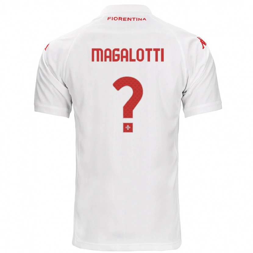 Danxen Dame Mattia Magalotti #0 Hvit Bortetrøye Drakt Trøye 2024/25 Skjorter T-Skjorte