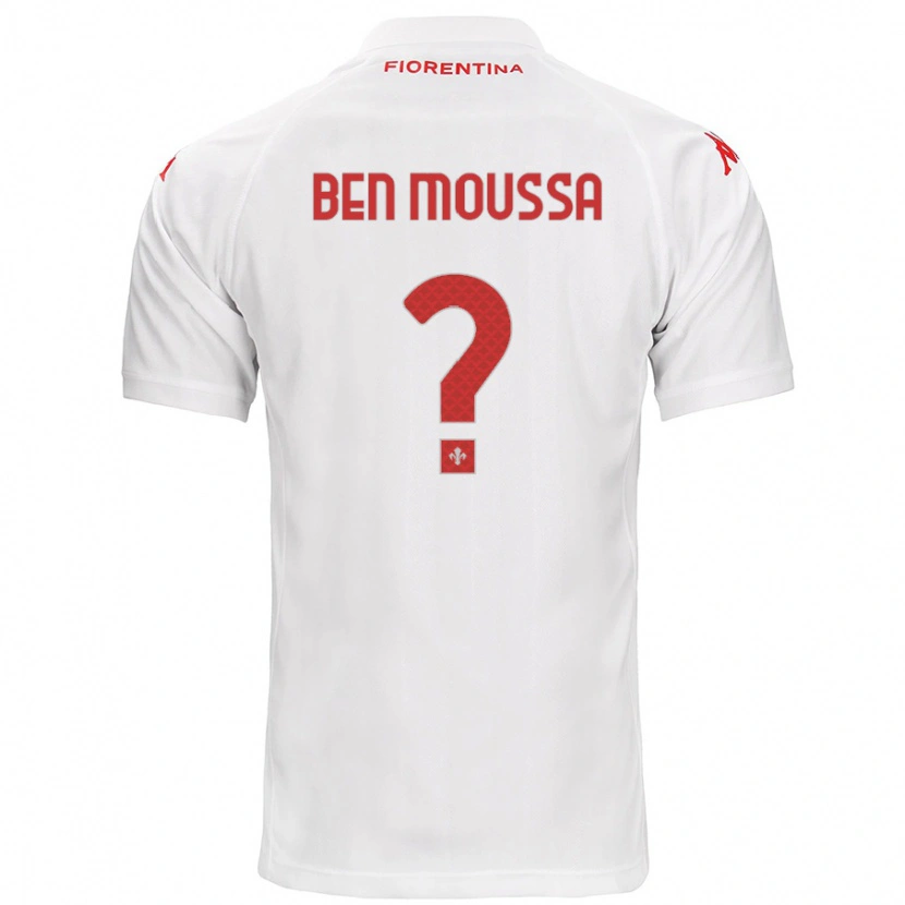 Danxen Dame Mehdi Ben Moussa #0 Hvit Bortetrøye Drakt Trøye 2024/25 Skjorter T-Skjorte