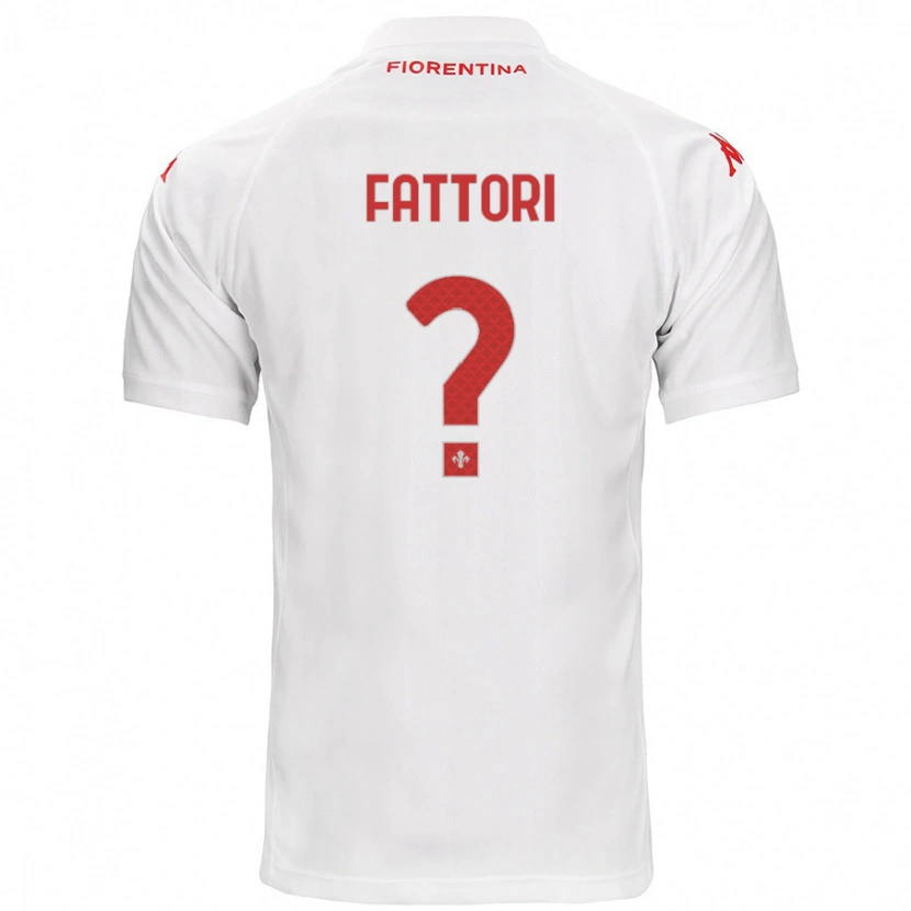 Danxen Dame Filippo Fattori #0 Hvit Bortetrøye Drakt Trøye 2024/25 Skjorter T-Skjorte